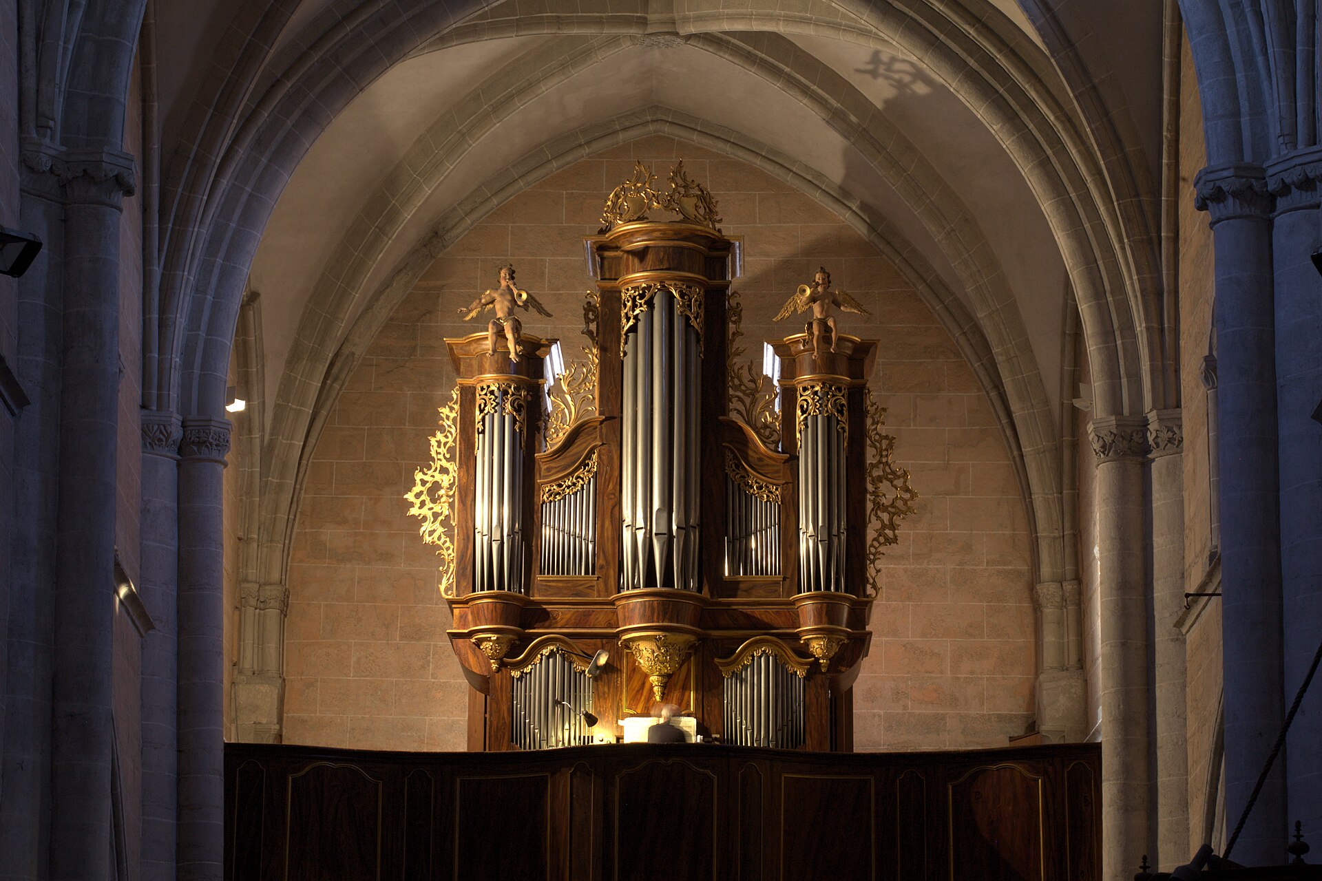 Buffet classique français de l’orgue Pottier, Temple St-Etienne de Moudon